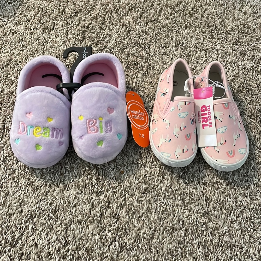 Toddler Dream Big 7/8 slippers & unicorn shoes